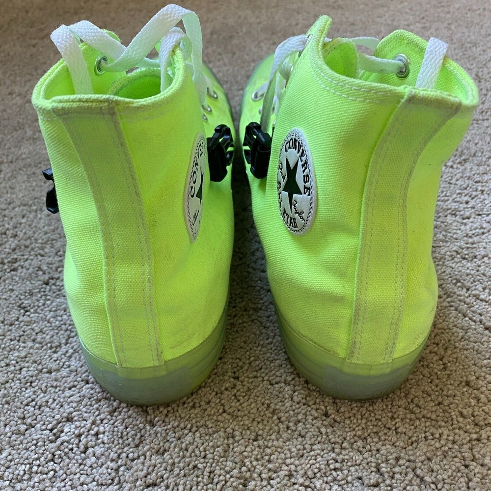 Converse Men's Sz 9 Neon Jelly Buckle Up High Top Chuck Taylor All Stars Sneaker - Picture 7 of 10
